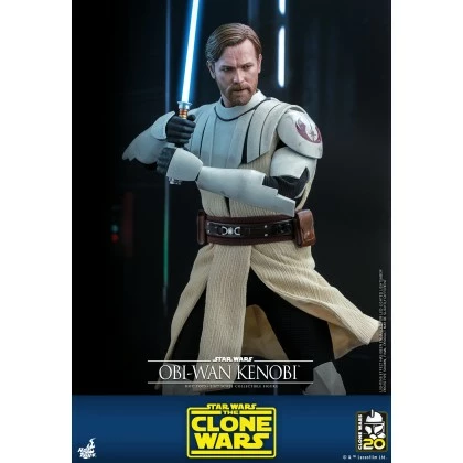 Obi-Wan Kenobi - Hot Toys TMS095 Star Wars The Clone Wars - 1/6th Scale Collectible Figure 2 Obi-Wan Kenobi - Hot Toys TMS095 Star Wars The Clone Wars - 1/6th Scale Collectible Figure - Image 2