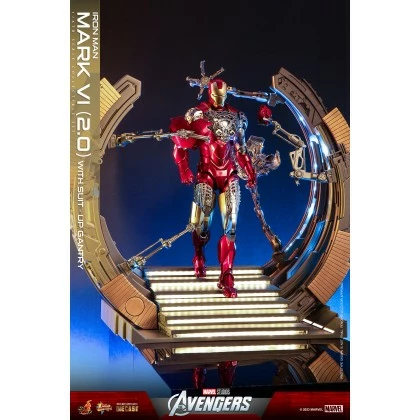 Iron Man Mark VI (2.0) With Suit-Up Gantry Collectible Set - Hot Toys MMS688D53 The Avengers 1/6th Scale 2 Iron Man Mark VI (2.0) With Suit-Up Gantry Collectible Set - Hot Toys MMS688D53 The Avengers 1/6th Scale - Image 2