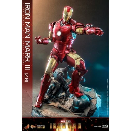Iron Man Mark III (2.0) - Hot Toys MMS664D48 Iron Man 1/6th Scale Collectible Figure 2 Iron Man Mark III (2.0) - Hot Toys MMS664D48 Iron Man 1/6th Scale Collectible Figure - Image 2