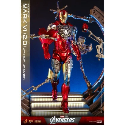 Iron Man Mark VI (2.0) With Suit-Up Gantry Collectible Set - Hot Toys MMS688D53 The Avengers 1/6th Scale 3 Iron Man Mark VI (2.0) With Suit-Up Gantry Collectible Set - Hot Toys MMS688D53 The Avengers 1/6th Scale - Image 3