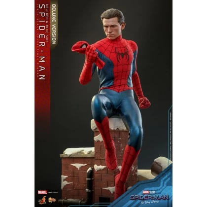 Spider-Man (New Red And Blue Suit) (Deluxe Version) - Hot Toys MMS680 Spider-Man No Way Home 1/6th Scale Collectible Figure 4 Spider-Man (New Red And Blue Suit) (Deluxe Version) - Hot Toys MMS680 Spider-Man No Way Home 1/6th Scale Collectible Figure - Image 4
