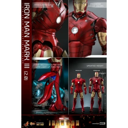 Iron Man Mark III (2.0) - Hot Toys MMS664D48 Iron Man 1/6th Scale Collectible Figure 5 Iron Man Mark III (2.0) - Hot Toys MMS664D48 Iron Man 1/6th Scale Collectible Figure - Image 5