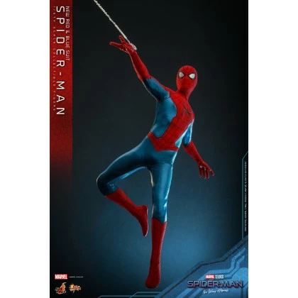 Spider-Man (New Red And Blue Suit) - Hot Toys MMS679 Spider-Man No Way Home 1/6th Scale Collectible Figure 2 Spider-Man (New Red And Blue Suit) - Hot Toys MMS679 Spider-Man No Way Home 1/6th Scale Collectible Figure - Image 2