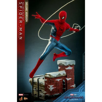 Spider-Man (New Red And Blue Suit) (Deluxe Version) - Hot Toys MMS680 Spider-Man No Way Home 1/6th Scale Collectible Figure 6 Spider-Man (New Red And Blue Suit) (Deluxe Version) - Hot Toys MMS680 Spider-Man No Way Home 1/6th Scale Collectible Figure - Image 6