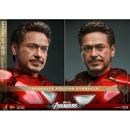 Iron Man Mark VI (2.0) With Suit-Up Gantry Collectible Set - Hot Toys MMS688D53 The Avengers 1/6th Scale 6 Iron Man Mark VI (2.0) With Suit-Up Gantry Collectible Set - Hot Toys MMS688D53 The Avengers 1/6th Scale - Image 6