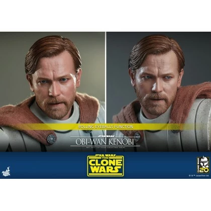 Obi-Wan Kenobi - Hot Toys TMS095 Star Wars The Clone Wars - 1/6th Scale Collectible Figure 4 Obi-Wan Kenobi - Hot Toys TMS095 Star Wars The Clone Wars - 1/6th Scale Collectible Figure - Image 4