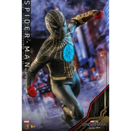 Spider-Man (Black & Gold Suit) - Hot Toys MMS604 Spider-Man No Way Home 1/6th Scale Collectible Figure 1 Spider-Man (Black & Gold Suit) - Hot Toys MMS604 Spider-Man No Way Home 1/6th Scale Collectible Figure