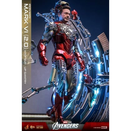 Iron Man Mark VI (2.0) With Suit-Up Gantry Collectible Set - Hot Toys MMS688D53 The Avengers 1/6th Scale 4 Iron Man Mark VI (2.0) With Suit-Up Gantry Collectible Set - Hot Toys MMS688D53 The Avengers 1/6th Scale - Image 4